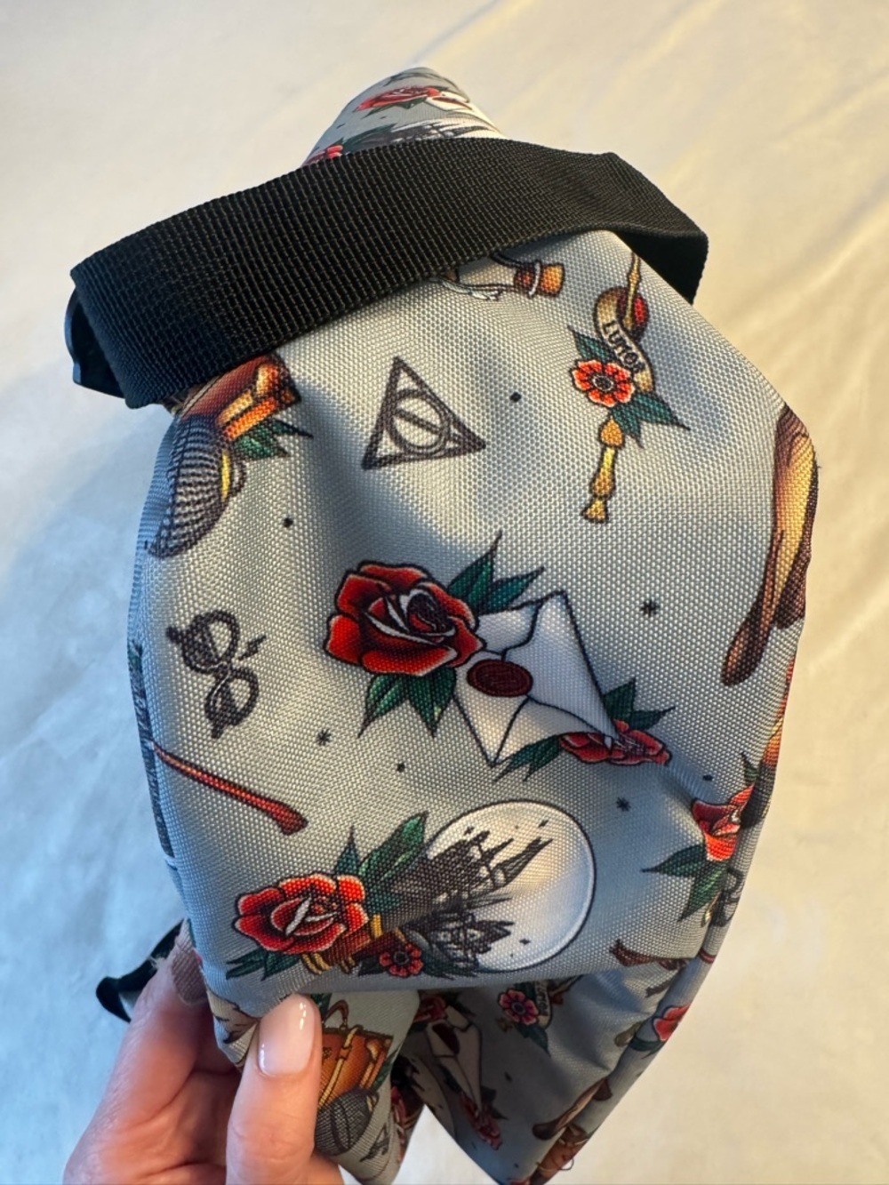 Loungefly Harry Potter Relics Tattoo Backpack & Universal Studios Keychain! - Picture 6 of 12